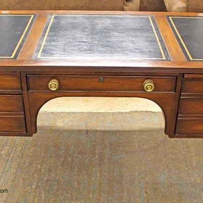  BEAUTIFUL SOLID Mahogany Regency Style Leather Top Executive Desk by â€œR-Way Furnitureâ€ â€“ auction estimate $400-$800 