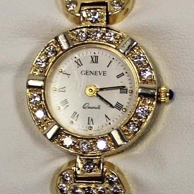   â€œGeneveâ€ 14 Karat Two Tone Gold

1 Â½ CTW Ladies Diamond Watch â€“ auction estimate $2000-$5000

  