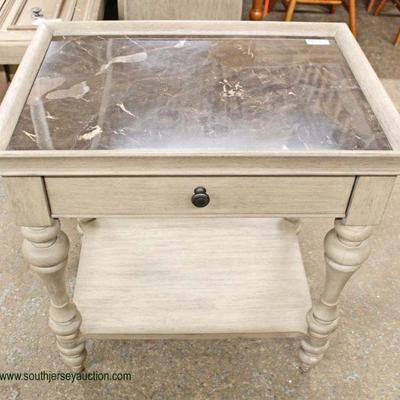  NEW Marble Top Antique Style Lamp Table â€“ auction estimate $100-$200

  