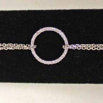 14 Karat White Gold Â¾ CTW Diamond Circle Bracelet â€“ auction estimate $500-$1000 
