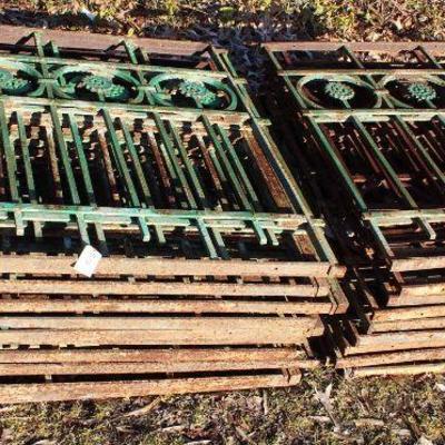 Over 200 Feet of ANTIQUE Iron Garden Fence including Arch Corners, ANTIQUE Doors, Shutters, Windows and More 