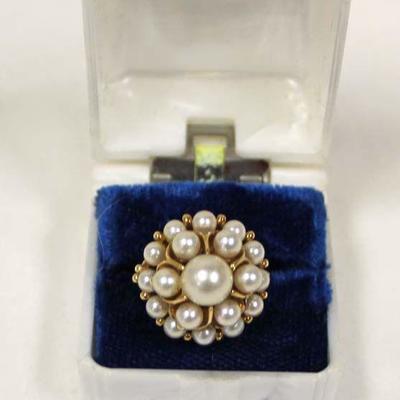  â€” Nice Vintage Look â€”

14 Karat Yellow Gold Pearl Cocktail Ring â€“ auction estimate $100-$300 