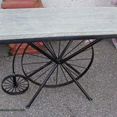 Country Style High Wheel Bicycle Table â€“ auction estimate $100-$300