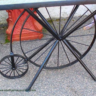 Country Style High Wheel Bicycle Table â€“ auction estimate $100-$300
