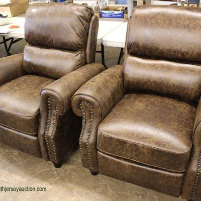 PAIR of NEW Leather Recliners â€“ auction estimate $300-$600 