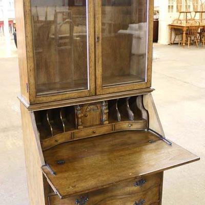 One of Several Mahogany Bracket Foot Secretary with Bookcase Top â€“ auction estimate $100-$300