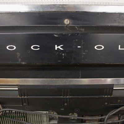  Mid Century VINTAGE â€œRock-Olaâ€ Juke Box, Lights Up in original found condition â€“ auction estimate $300-$600 