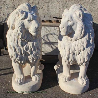  BEAUTIFUL Match PAIR of (right and left) Full Body Lions (approximately 4 Â½â€™ High) â€“ auction estimate $500-$1000 