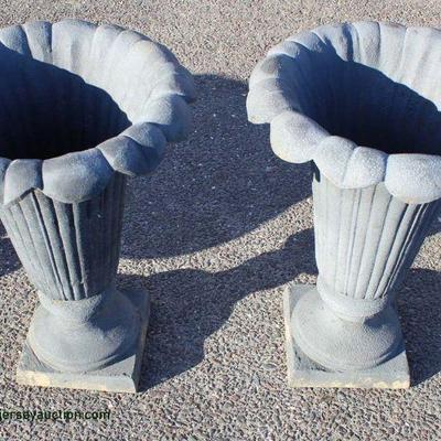 Large Selection of Antique Style Cast Iron Planters Different Sizes and Styles â€“ auction estimate $200-$400 