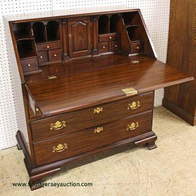  â€œHenkel Harris Furnitureâ€ SOLID Cherry Bracket Foot Slant Front Writing Desk with Hidden Compartments â€“ auction estimate $400-$800 