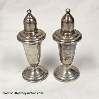  PAIR of Sterling Salt and Pepper Shakers â€“ auction estimate $30-$50 