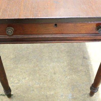  ANTIQUE SOLID Mahogany One Drawer Drop Side Breakfast Table â€“ auction estimate $100-$300 
