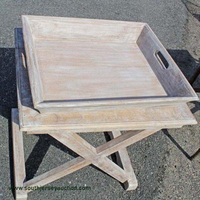 Reclaim Wood Style Serving Tray Top Table â€“ auction estimate $100-$200