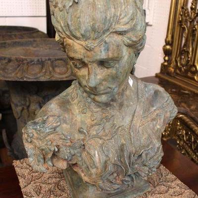 Large Bronze Bust of Woman – auction estimate $1000-$3000