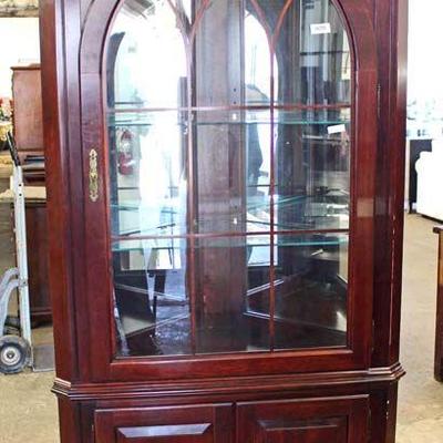 â€œJasper Cabinet Furnitureâ€ SOLID Cherry Traditional Corner China with Arch Door â€“ auction estimate $100-$300