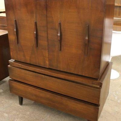 Mid Century Modern Danish Walnut High Chest and Low Chest â€“ auction estimate $300-$600