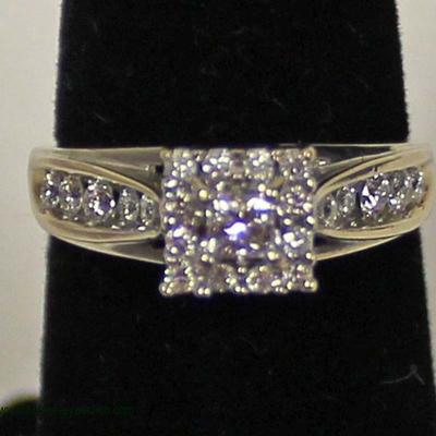 14 Karat White Gold Â¾ CTW Diamond Ring â€“ auction estimate $500-$1000 