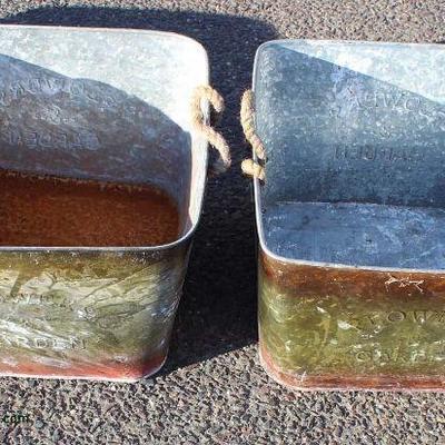 Large Selection of Country Farm Galvanized Items including Buckets, Rotating Bins, Tubs, Planters, and More â€“ auction estimate $100-$200 