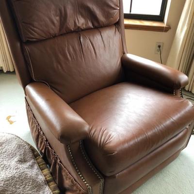 Leather recliner sitting chair