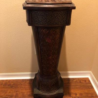 Woven Top Plant Stand - $55
