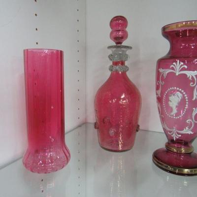 Antique Cranberry Glass