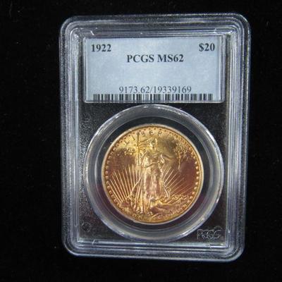 U.S. $20.00 Graded Gold Coin