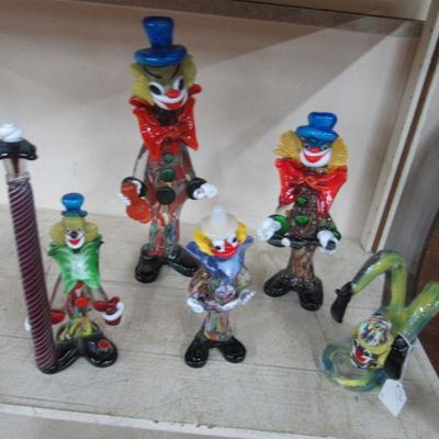 Art glass clown collection