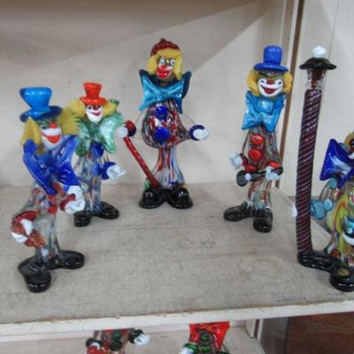 Art glass clown collection