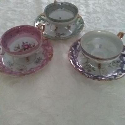 Japanese Teacups and Matching Saucers