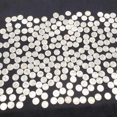 #513: 1955-1964 Franklin Dimes Non Consecutive, Various Mints , 601g
1955-1964 Franklin Dimes Non Consecutive, Various Mints , 601g,...
