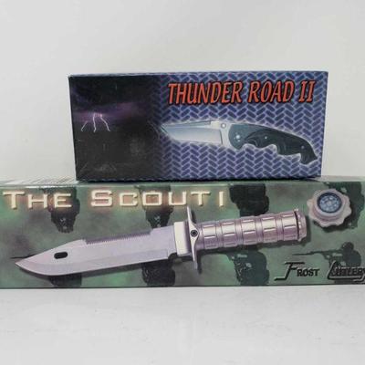 #700: Thunder Road II Pocket Knife and The Scout I Knife
Thunder Road II Pocket Knife and The Scout I Knife