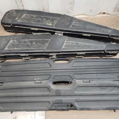 #680: 4 Rifle Cases, 2 Gun Gaurd and 2 Dual Sided Field Locker Cases
All measure approximately 51