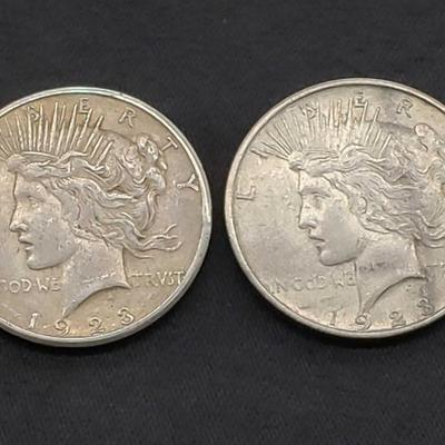 #474: 1923-S And 1923-D Silver Peace Dollars
1923 San Francisco and Denver Mint, J33