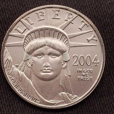 #408: 2004 Platinum American Eagle $50 .9995 Platinum 1/5 Oz. Fantastic Luster Nice Strike J45
2004 Platinum American Eagle $50 .9995...