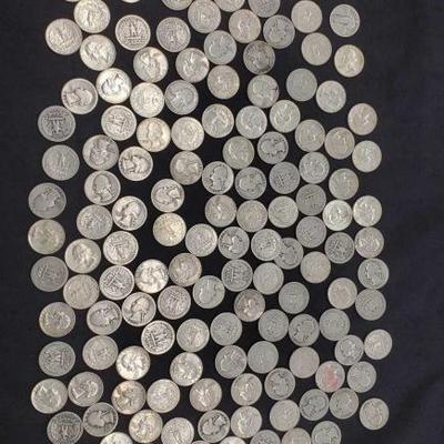#502: 1928 Standing Liberty Quarter, 1934-1964 Washington Head Quarters, Various Mints, Not Consecutive, 818g
1928 Standing Liberty...