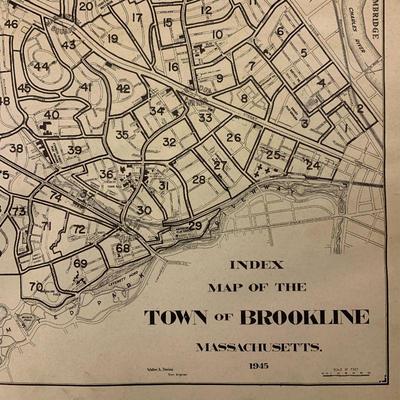 1945 Town of Brookline Atlas, 25 TWO PAGE Maps 