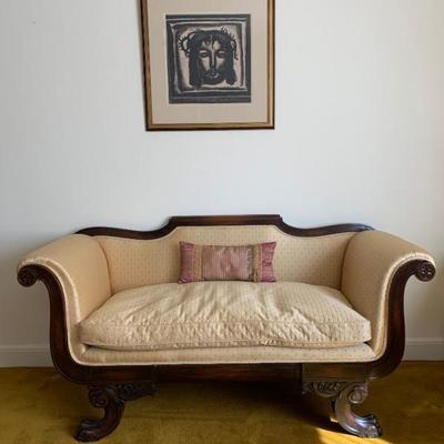 Victorian Settee with Paw Foot