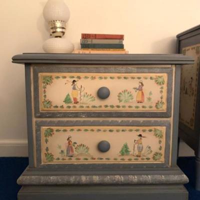 Quimper France Style Hand Painted Chest