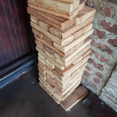 Pile of wood blocks