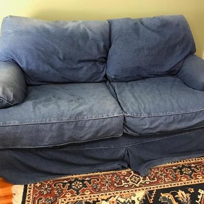 Slip covered sofa $295