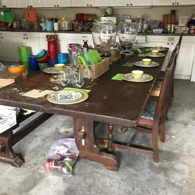 Farm table $265
Bench $65
Chair $45 each
3 available