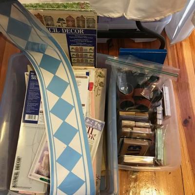 Craft room
paint, stencils, glue, brushes, decorations, scrapbook decorations, stationary art, box art, stamps, frame kit, wooden dowels,...