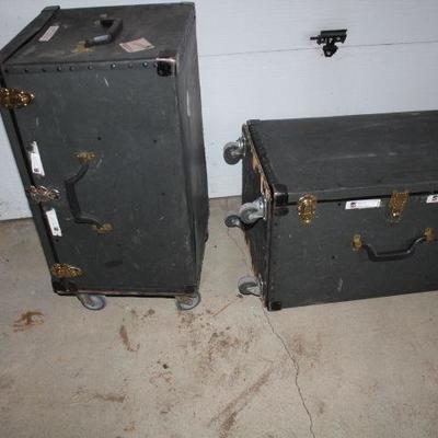 2 Trunks on Carts - Exhibition  Convention Boxes