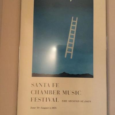 1958 LADDER TO THE MOON (Georgia O'Keeffe Offset Lithograph Advertising Santa Fe Chamber Music Festival - 2nd Season)