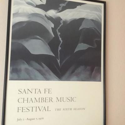 1944 BLACK PLACE III (Georgia O'Keeffe Offset Lithograph Advertising Santa Fe Chamber Music Festival - 6th Season)