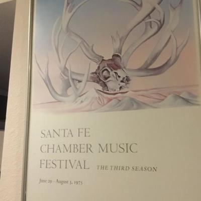 1937 FROM THE FARAWAY NEARBY (Georgia O'Keeffe Offset Lithograph Advertising Santa Fe Chamber Music Festival - 3rd Season)
