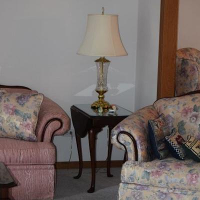 End Table with Lamp and Furniture