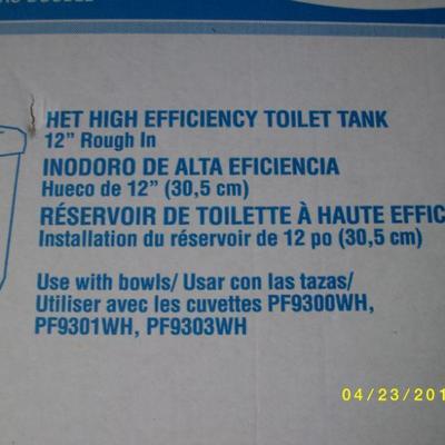 Hi efficiency toilet tank, pic 2
