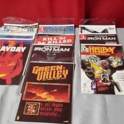 Lot of 10 Varied Comic Books - Iron Man, BatManÂ…