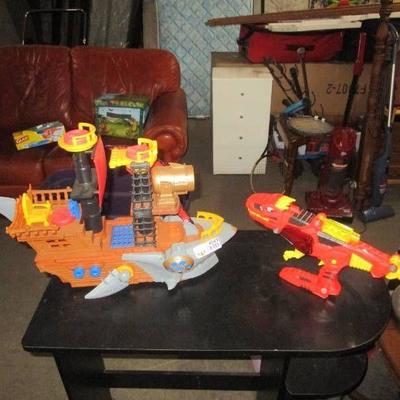 Dinosaur and Pirate Ship Toys